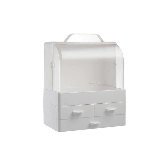 Portable Make Up Cosmetic Storage Box with Drawers and Lids_0