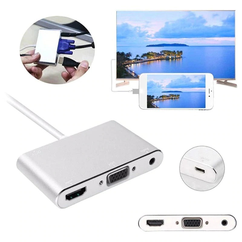 1080P Lightning to HDMI VGA Audio Adapter-Silver_0