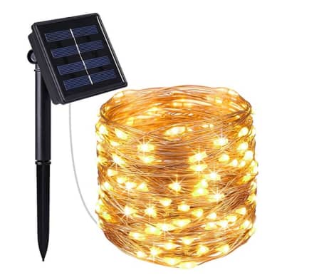 10M Solar Waterproof Fairy Lights  - Warm white_0