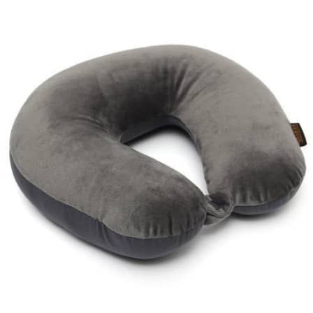 3-In 1 Travel Selection EAR Piece, Eye Cover And Blow Up Neck Support Pillow - Gray_0