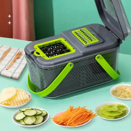 Vegetable Cutter Multifunctional Vegetable Slicer Chopper - 14 piece_0