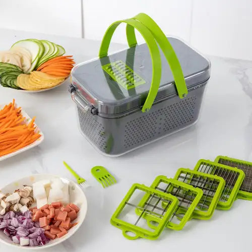 Vegetable Cutter Multifunctional Vegetable Slicer Chopper - 14 piece_1