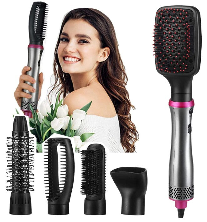 5 In 1 Hot Air Brush Set -- Hair Dryer and Volumizer_0