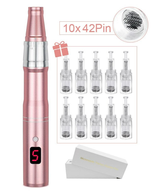 Professional Microneedeling Pen Machine for Derma MTS - 10pcs 42PIN with box_0