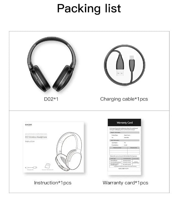 Baseus D02 Wireless Headphone Bluetooth 5.0 - White_6