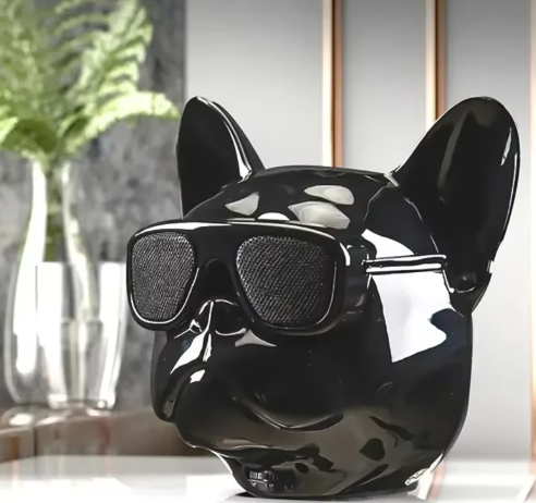 Bulldog Shaped Bluetooth Speaker - Black