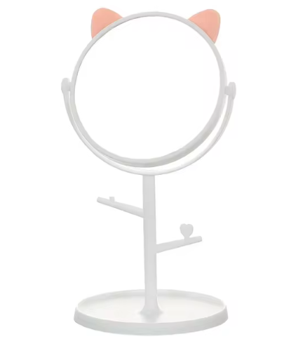 Kitty Cosmetic Mirror - White