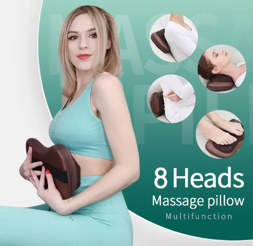 Thermo-Therapy Massager Pillow - Brown