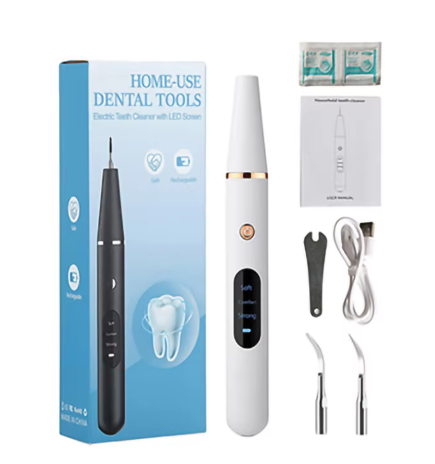 Ultrasound Dental Cleaner with LED Light – Professional Teeth Care Kit