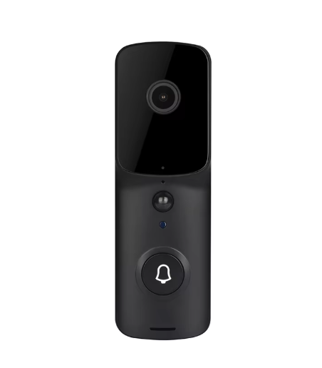 WiFi Smart Doorbell Camera with HD Video - Black