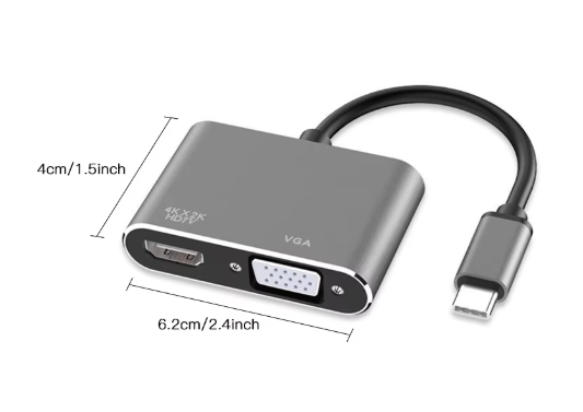 4-in-1 Multi-function USB Type-C Adapter – Seamless Connectivity for Your Devices