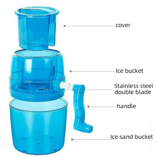 Two Blade Manual Ice Cube Crusher